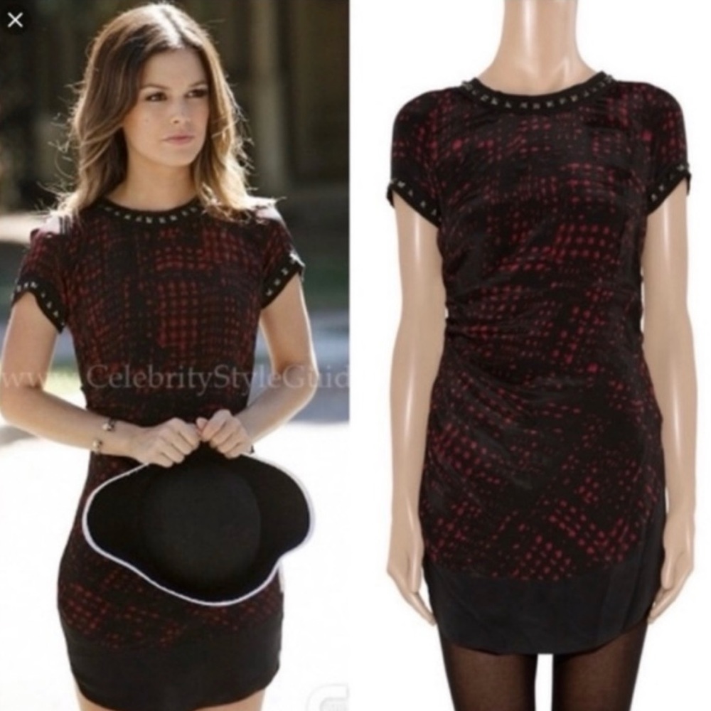 Isabel Marant Black and Red Silk Top